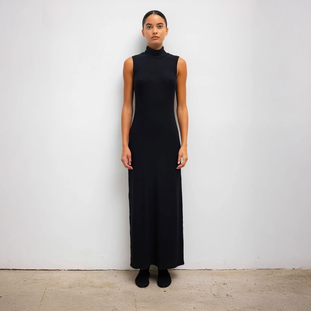 Leset Lauren Sleeveless Turtleneck Maxi Dress